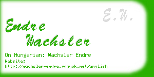endre wachsler business card